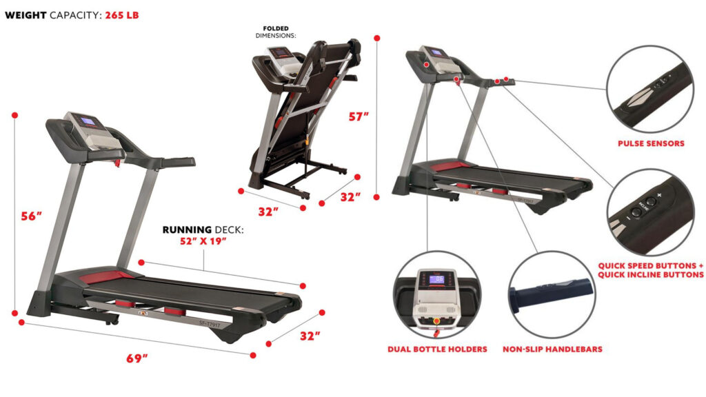 What Is The Best Treadmill For Home - Our Best 2021 List! 3 Sunny Health & Fitness SF-T7917 treadmill
