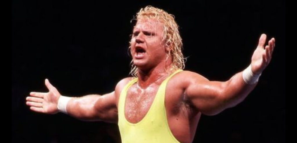 Curt Hennig Mr. Perfect with open arms